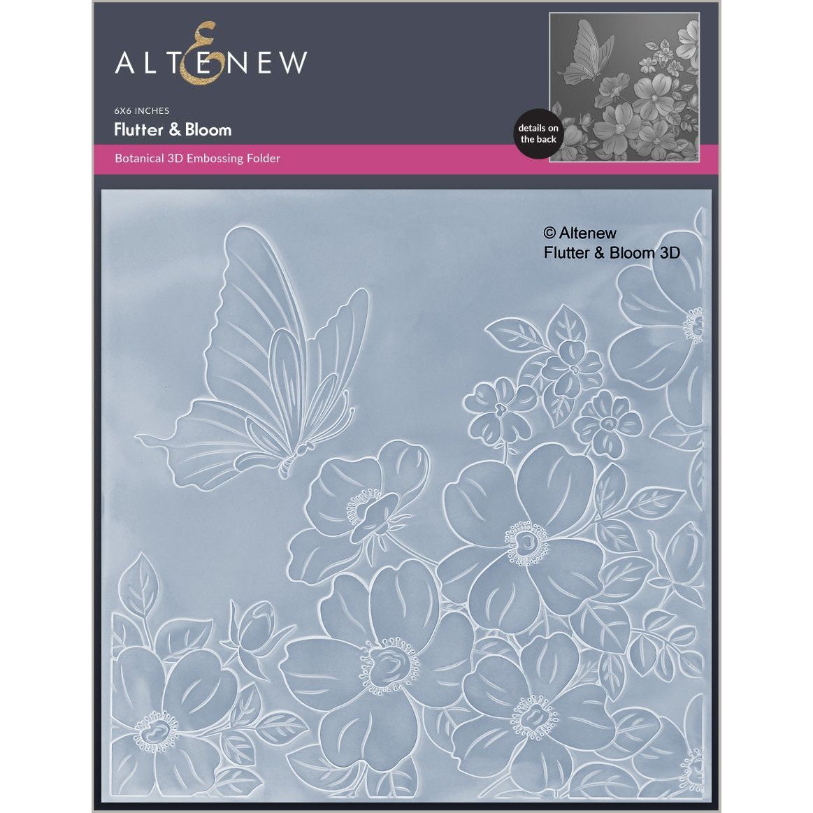 Altenew Flutter and Bloom 3D Embossing Folder alt10041