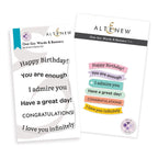 Altenew One-Go Words and Banners Clear Stamp and Die Set