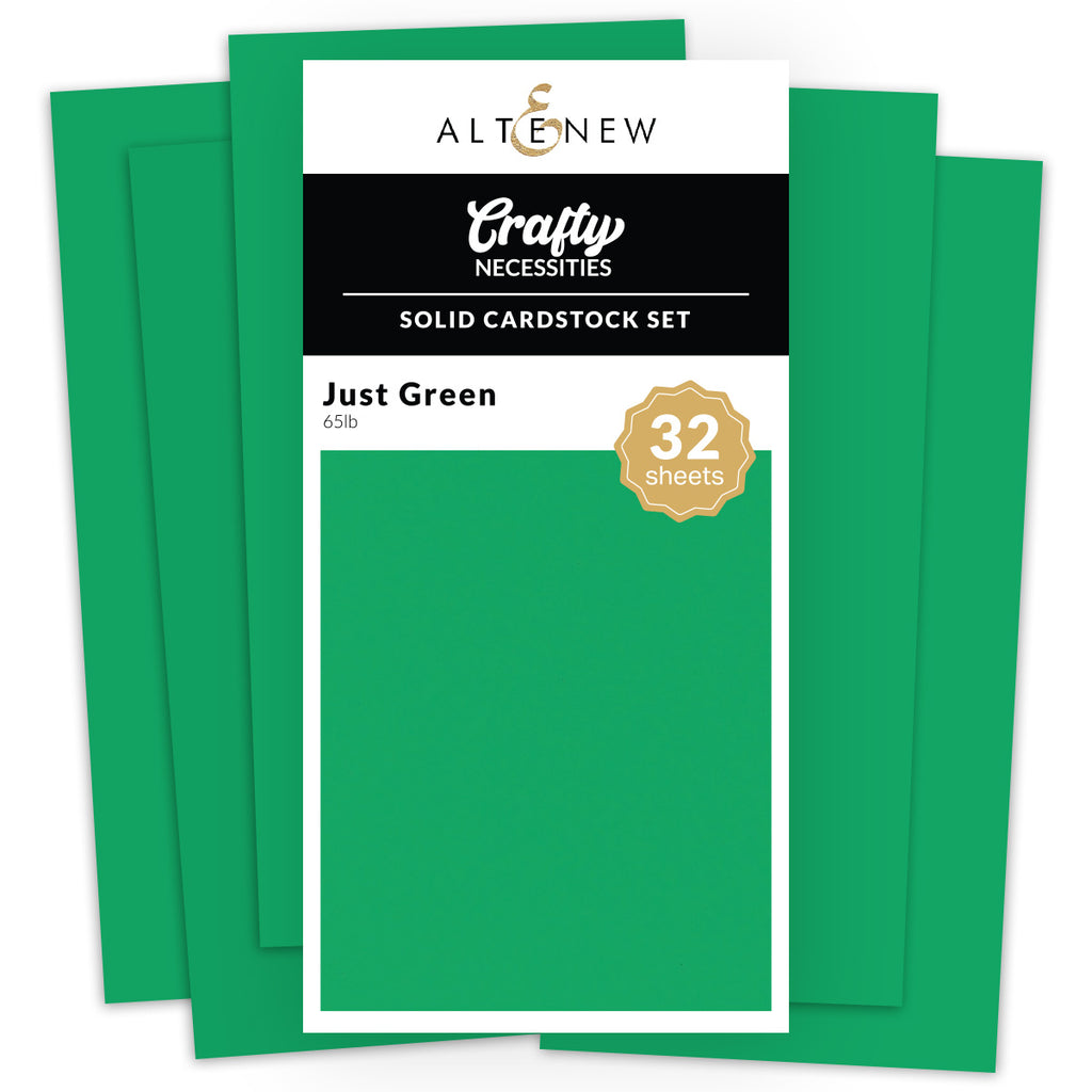 Altenew Solid Cardstock Just Green 32 Sheet Set alt10059