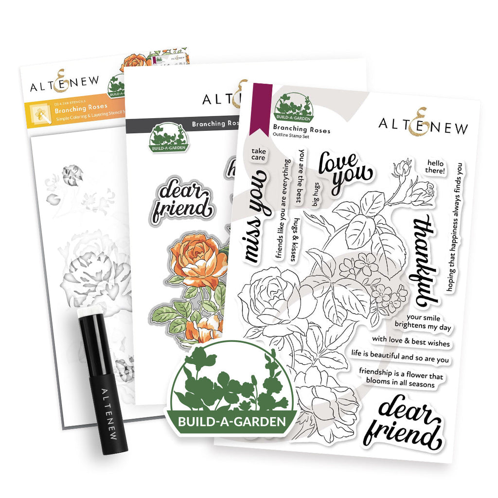 Altenew Build-A-Garden Branching Roses and Add-on Die Set