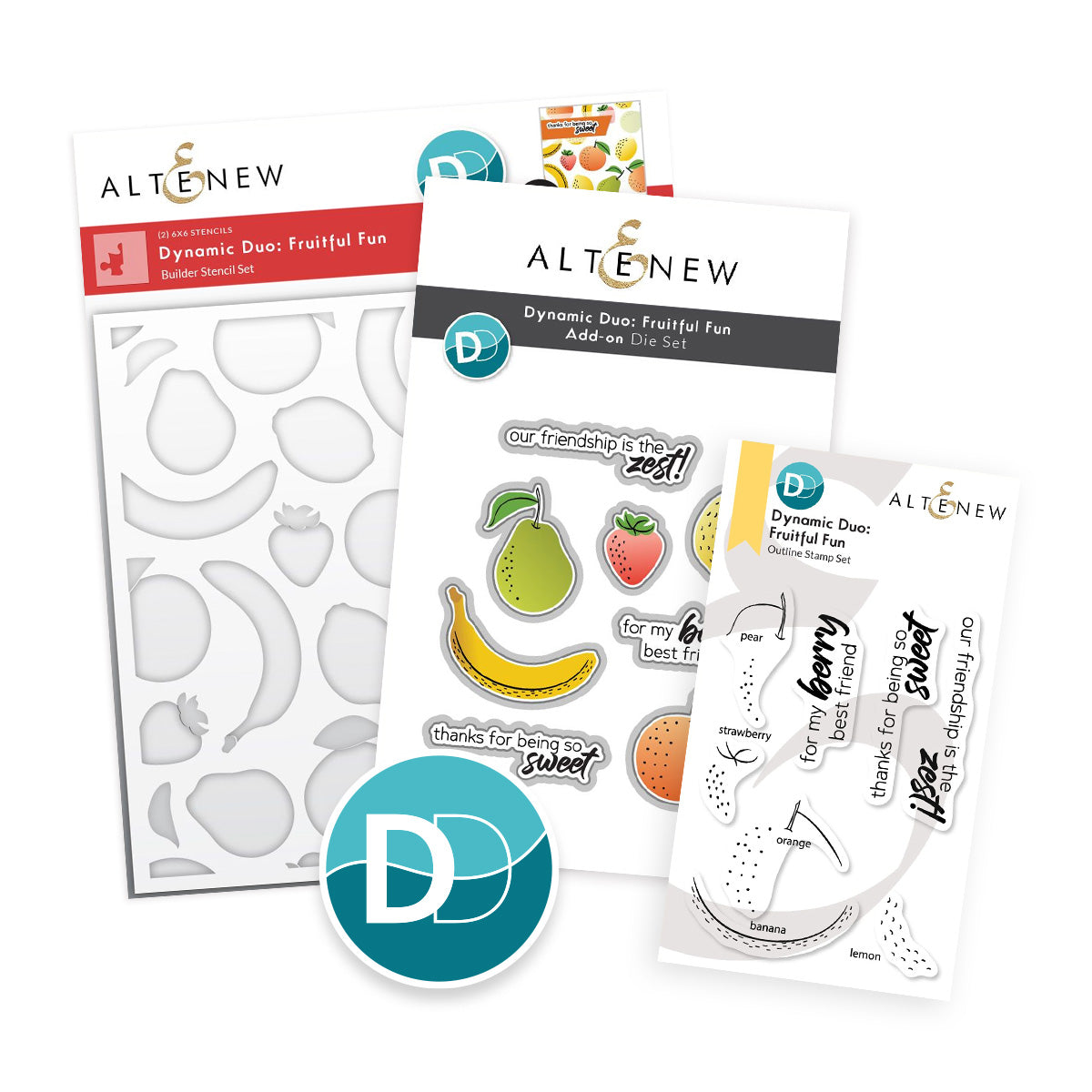 Altenew Dynamic Duo Fruitful Fun and Add-on Die Set