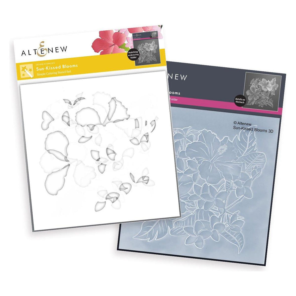 Altenew Sun-Kissed Blooms 3D Embossing Folder and Stencil Set