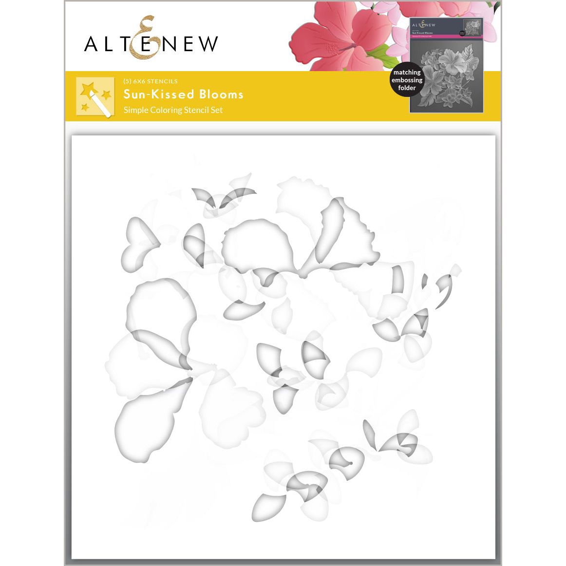 Altenew Sun-Kissed Blooms Simple Coloring Stencils alt10178