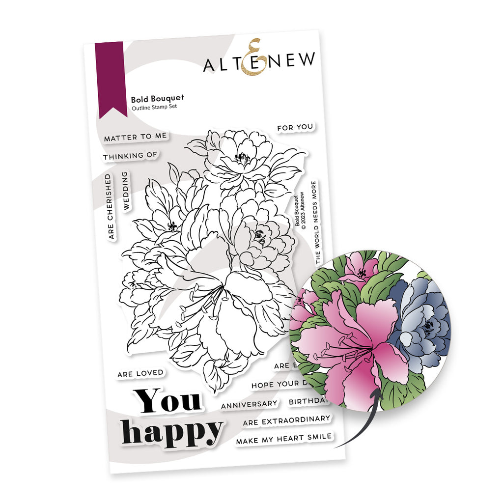 Altenew Bold Bouquet Clear Stamps alt7683