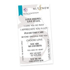 Altenew One-Go Loving Sentiments Clear Stamps alt8705