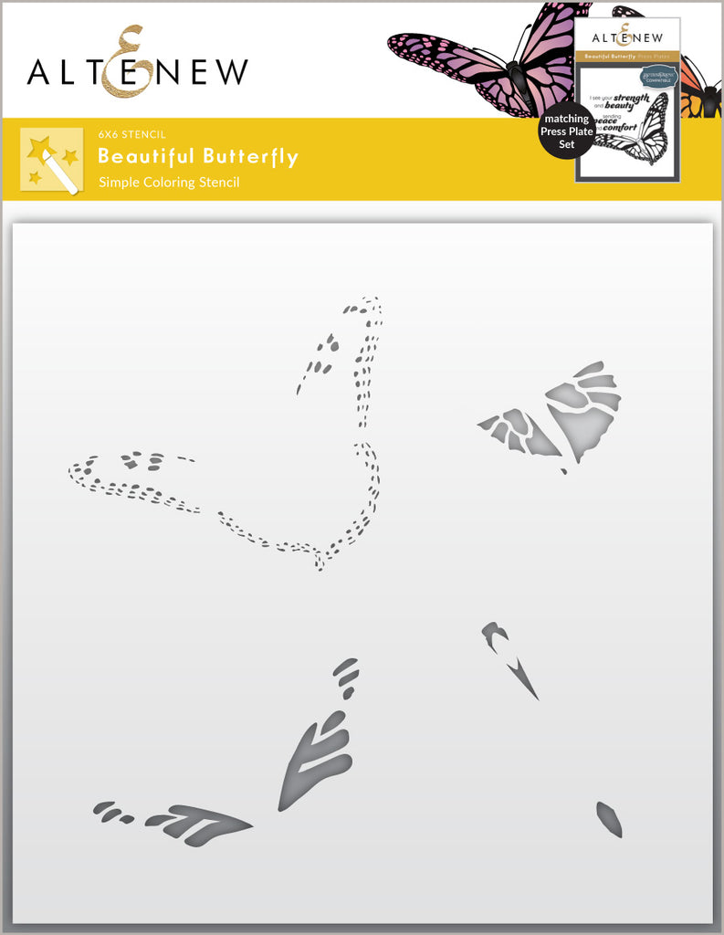 Altenew Beautiful Butterfly Simple Coloring Stencils alt8712