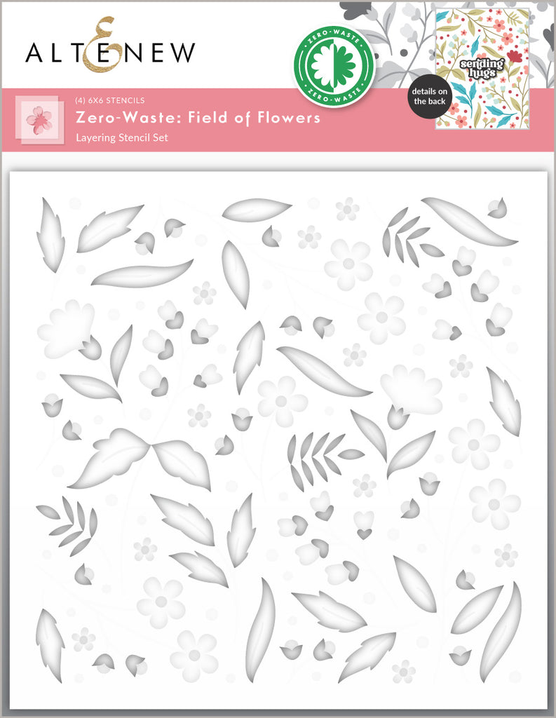 Altenew Zero-Waste Field of Flowers Stencil Set alt8718