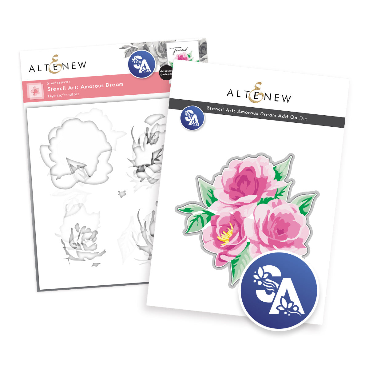 Altenew Stencil Art: Amorous Dream and Add-on Die Set