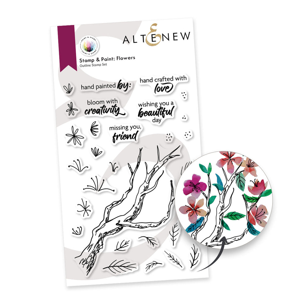 Altenew Paint and Stamp Flowers Clear Stamps alt8917