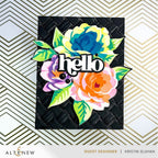 Altenew Stencil Art: Amorous Dream and Add-on Die Set hello