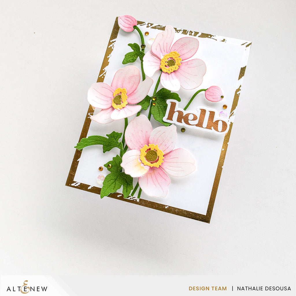 Altenew Rose Gold Mirror Hot Foil Roll alt8600 hello