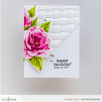 Altenew Natural Wicker Pattern 3D Embossing Folder alt8914 happy birthday