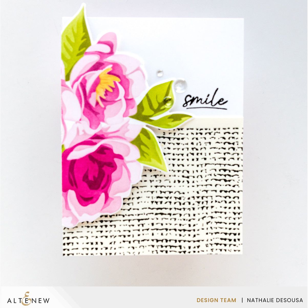 Altenew Stencil Art: Amorous Dream and Add-on Die Set smile