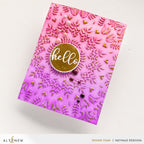 Altenew Whimsical Wreath Builder Clear Stamp, Die, and 3d Embossing Folder Set hello