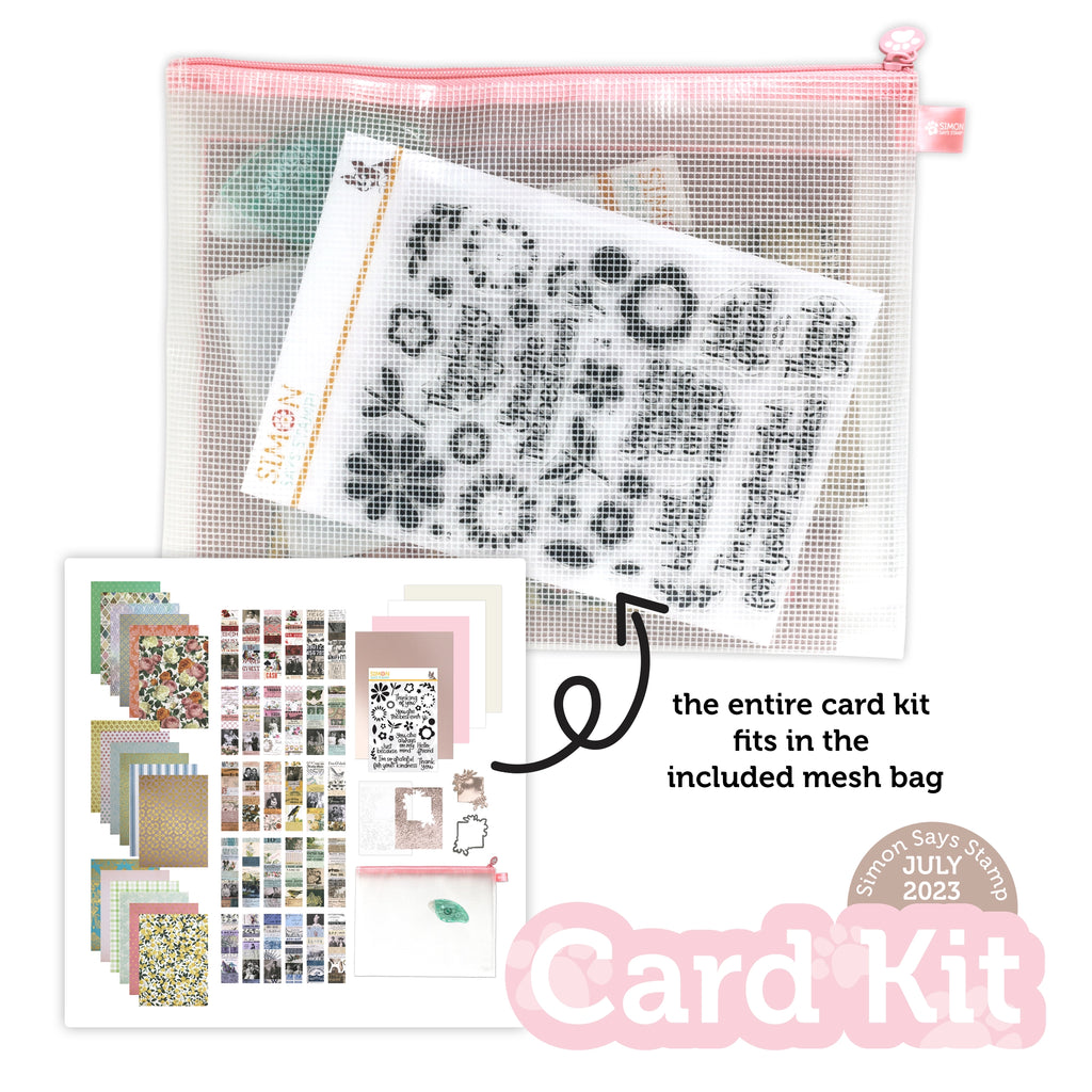 Simon Says Stamp Card Kit of the Month July 2023 Flower Happy ck0723