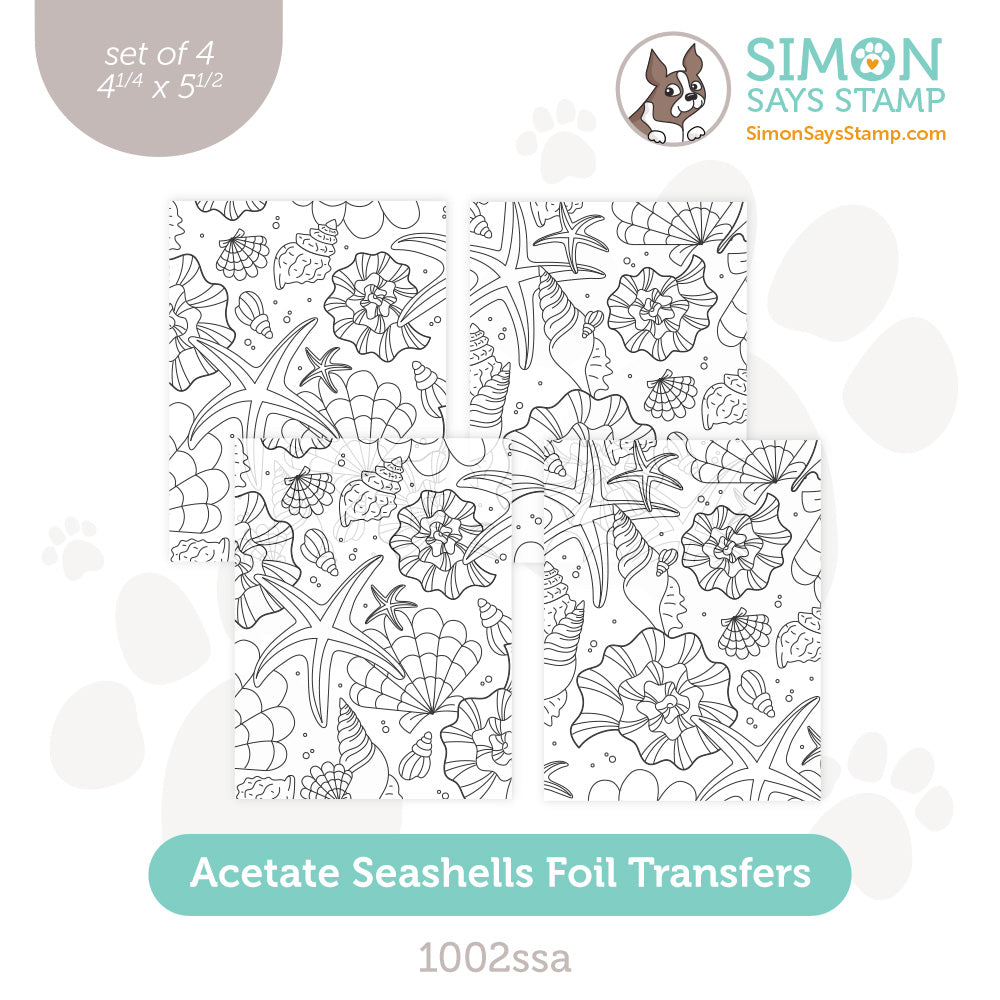 Simon Says Stamp Seashells Acetate Foil Transfer Sheets 1002ssa Sunny Vibes