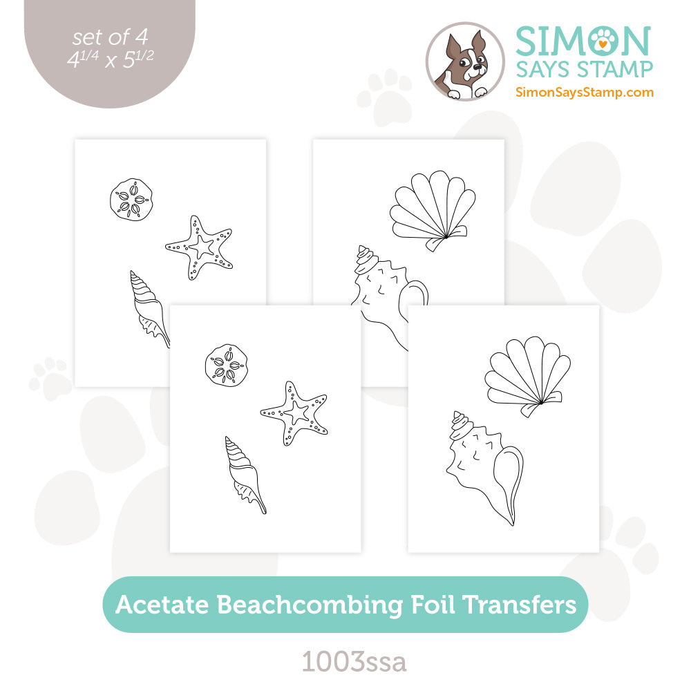 Simon Says Stamp Beachcombing Acetate Foil Transfer Sheets 1003ssa Sunny Vibes