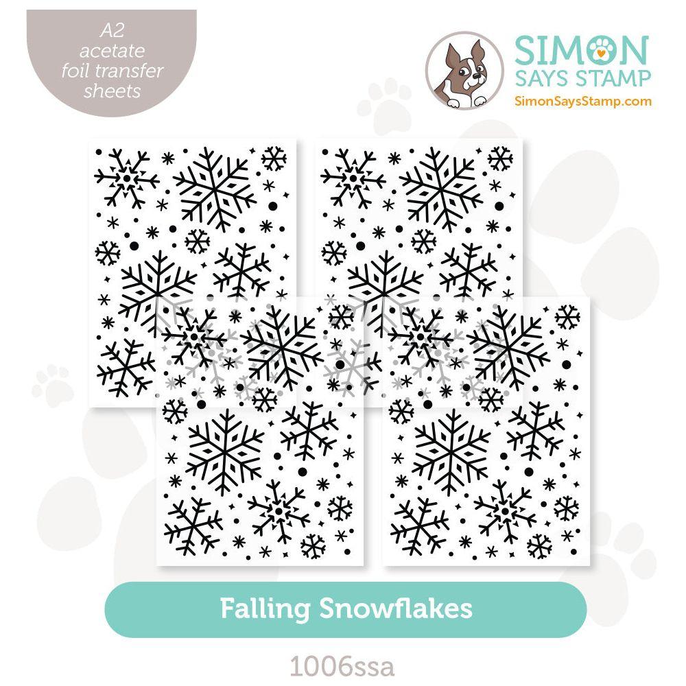Simon Says Stamp Falling Snowflakes Acetate Foil Transfer Sheets 1006ssa Festive Fun