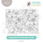 Simon Says Stamp Foil Transfer Cards Seashells 1009sf