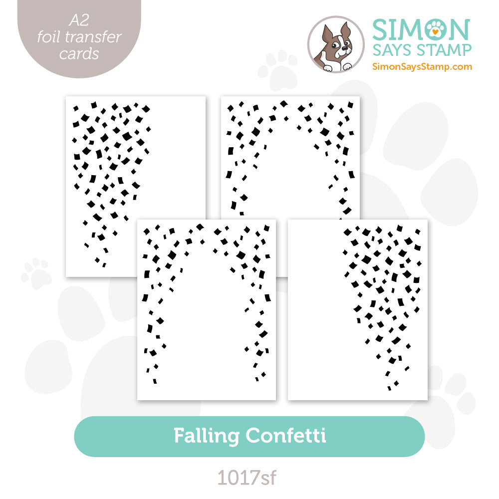 Simon Says Stamp Foil Transfer Cards Falling Confetti 1017sf Stamptember