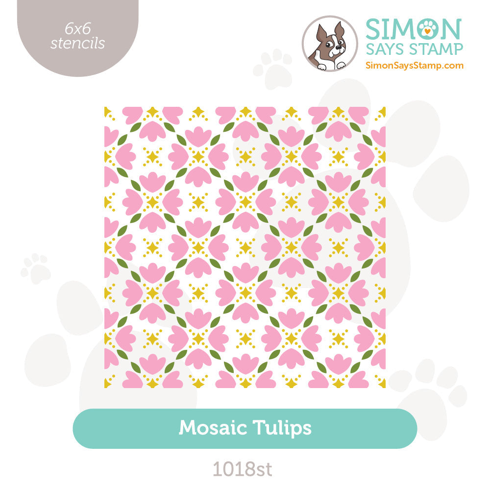 Simon Says Stamp Stencils Mosaic Tulips 1018st Splendor
