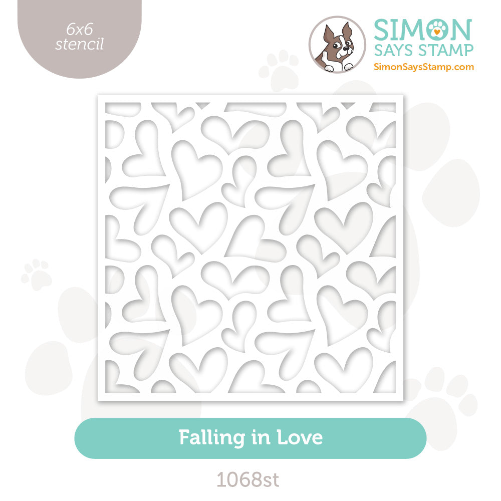 Simon Says Stamp Stencil Falling in Love 1068st