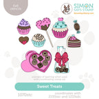 Simon Says Stamp Set of 4 Stencils Sweet Treats 1070stc To Be Loved