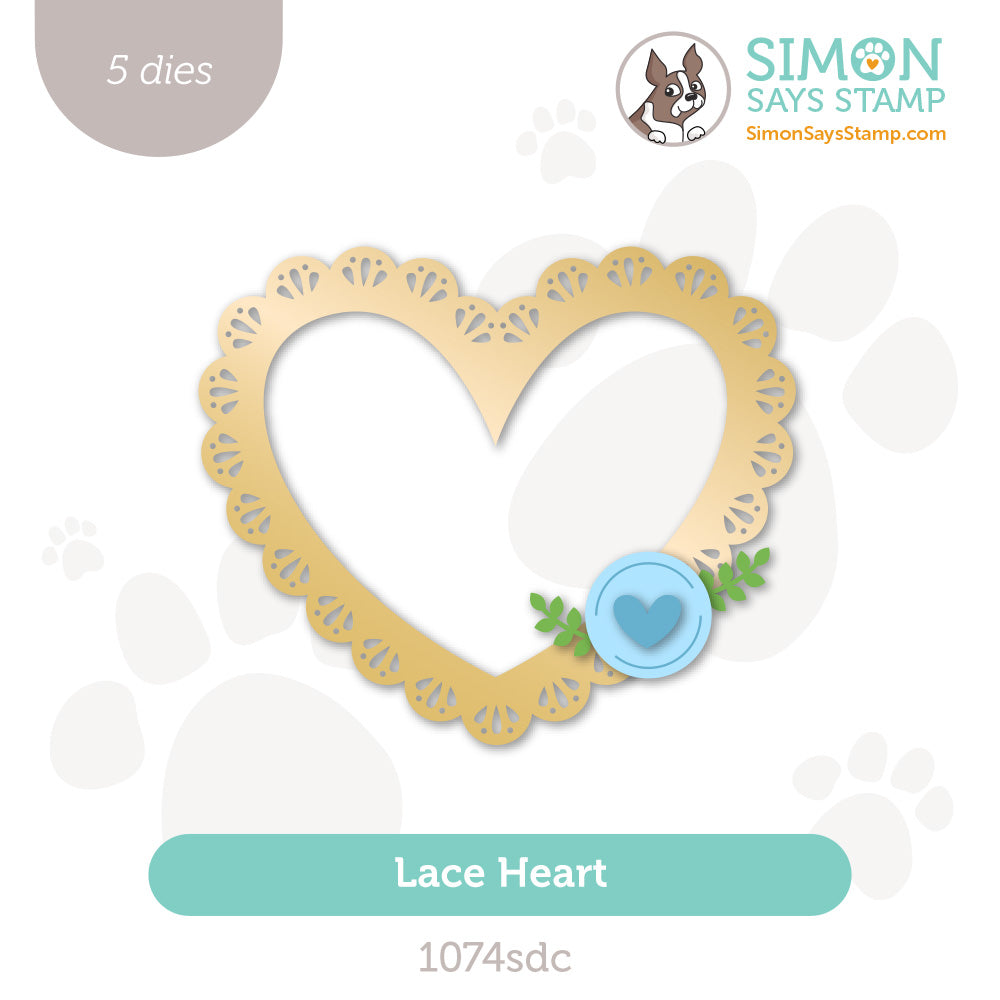 Simon Says Stamp Lace Heart Wafer Dies 1074sdc Celebrate