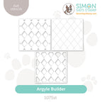 Simon Says Stamp Set of 3 Stencils Argyle Builder 1075st Rain or Shine