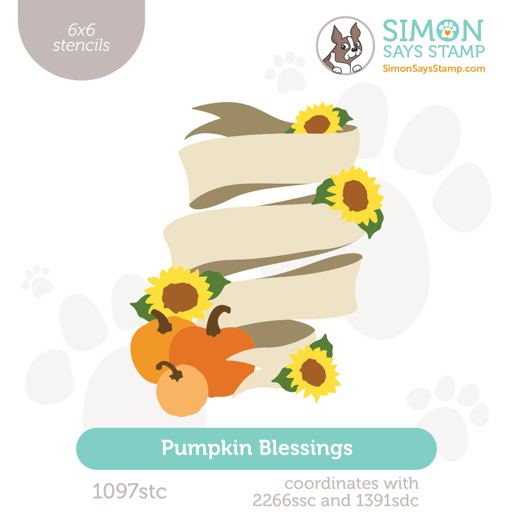 Simon Says Stamp Stencils Pumpkin Blessings 1097stc STAMPtember