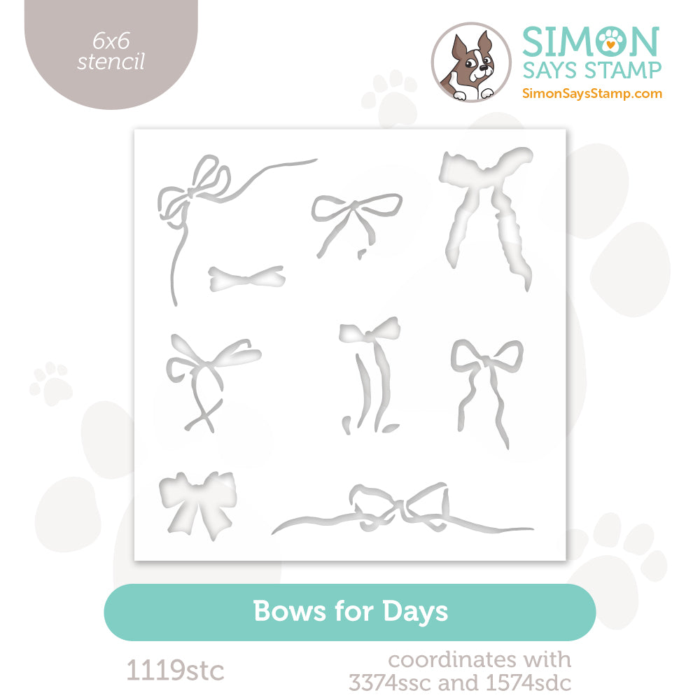 Simon Says Stamp Stencil Bows for Days 1119stc In My Heart