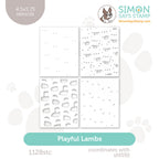 Simon Says Stamp Set of 4 Stencils Playful Lambs 1128stc Beautiful Moments