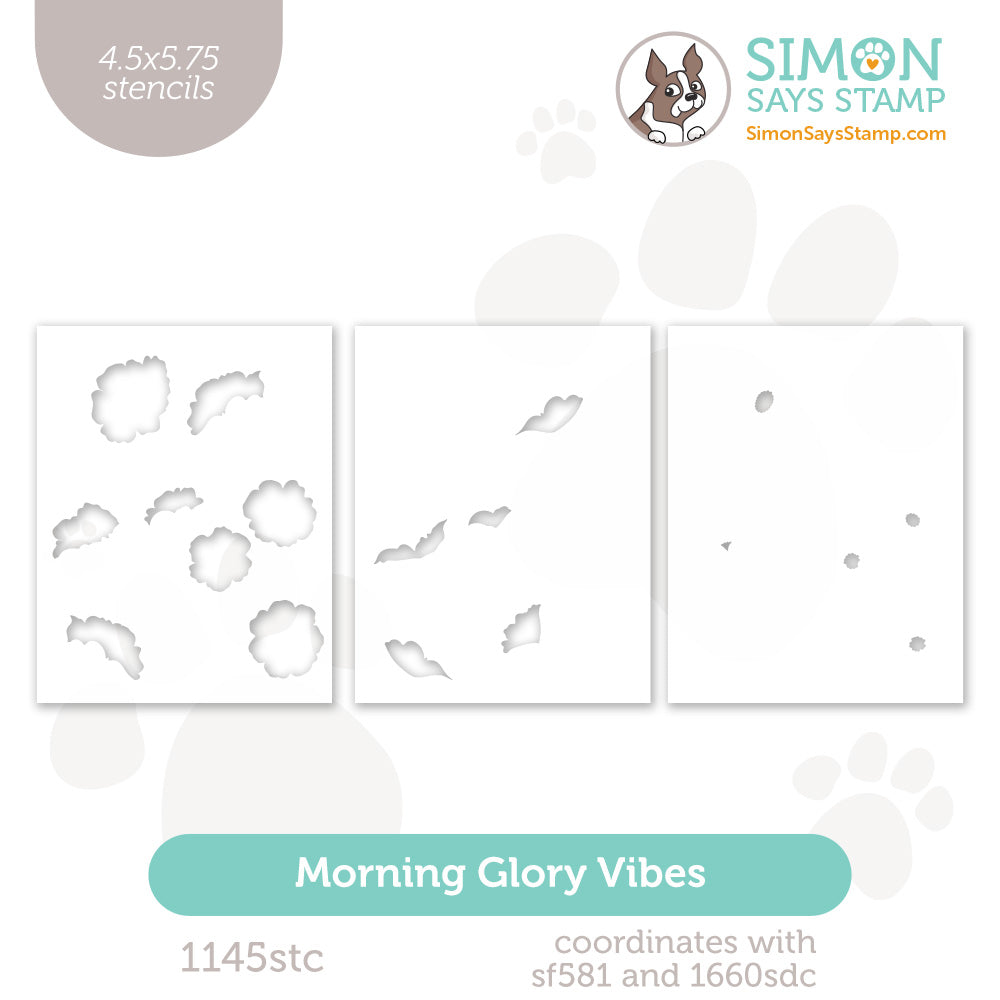 Simon Says Stamp Set of 3 Morning Glory VIbes 1145stc