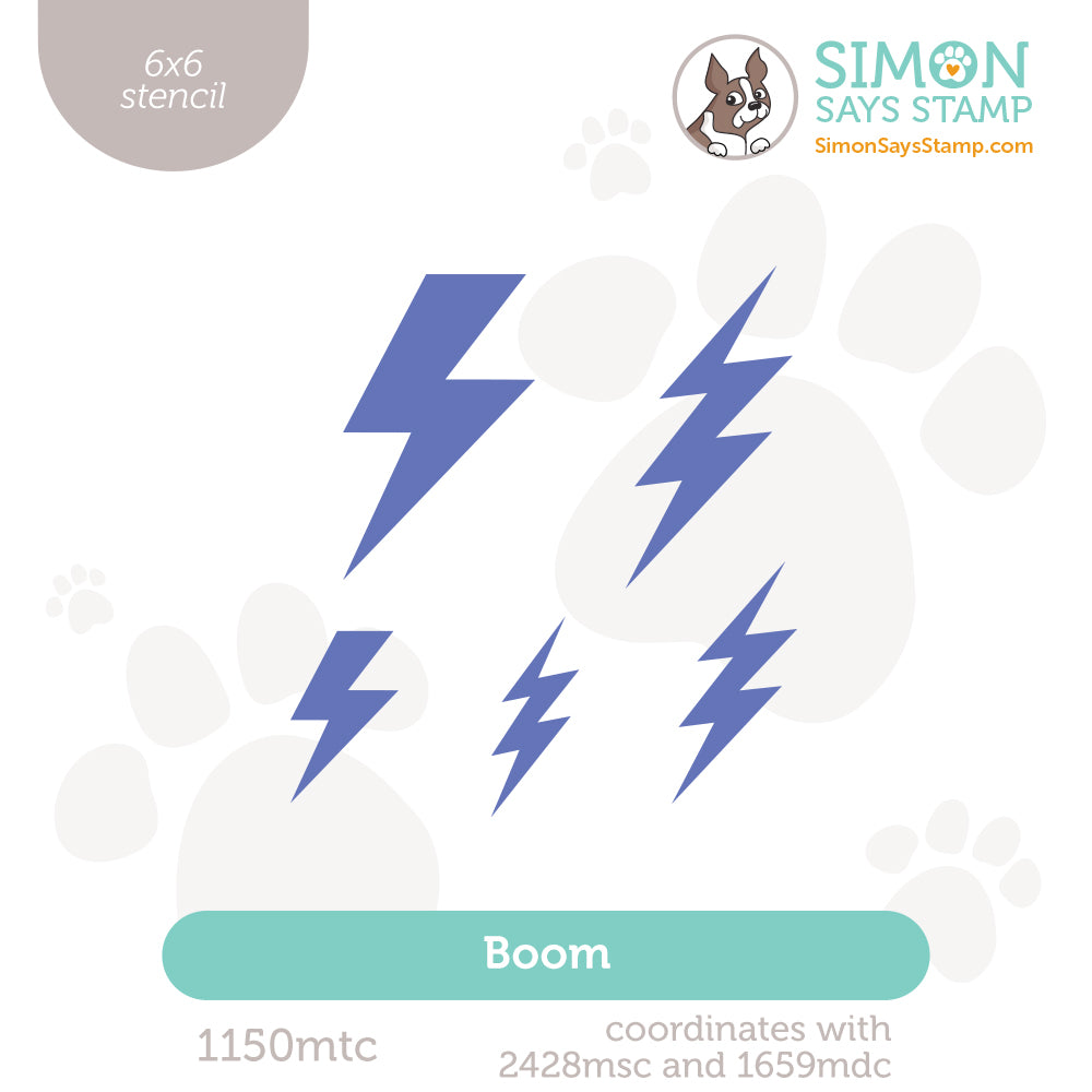 Simon Says Stamp Stencil Boom 1150mtc Shine On