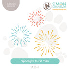 Simon Says Stamp Set of 3 Stencils Spotlight Burst Trio 1155st