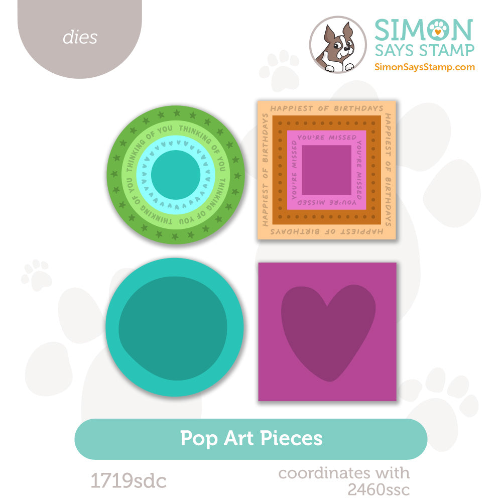 Simon Says Stamp Pop Art Pieces Wafer Dies 1719sdc