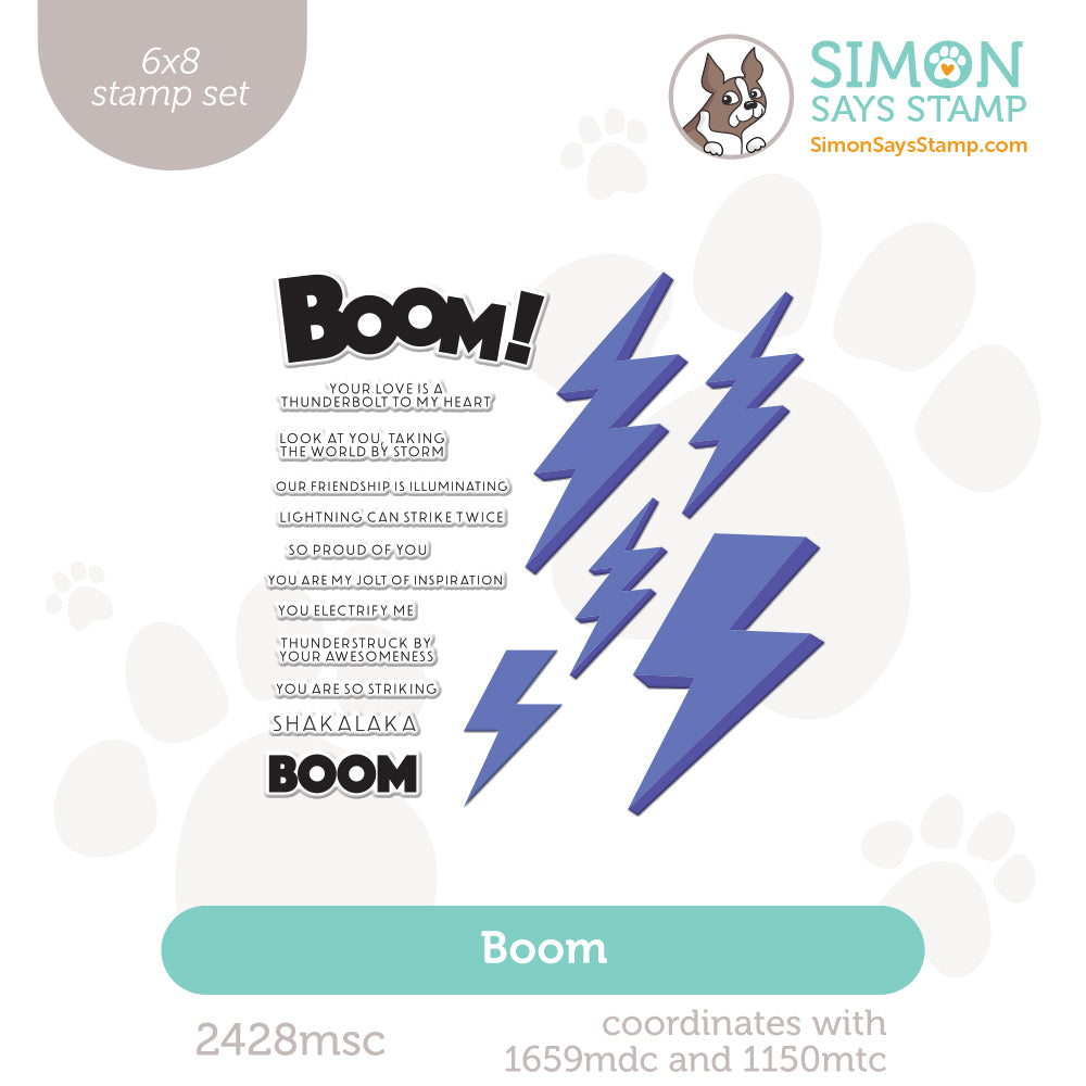 Simon Says Clear Stamps Boom 2428msc Shine On