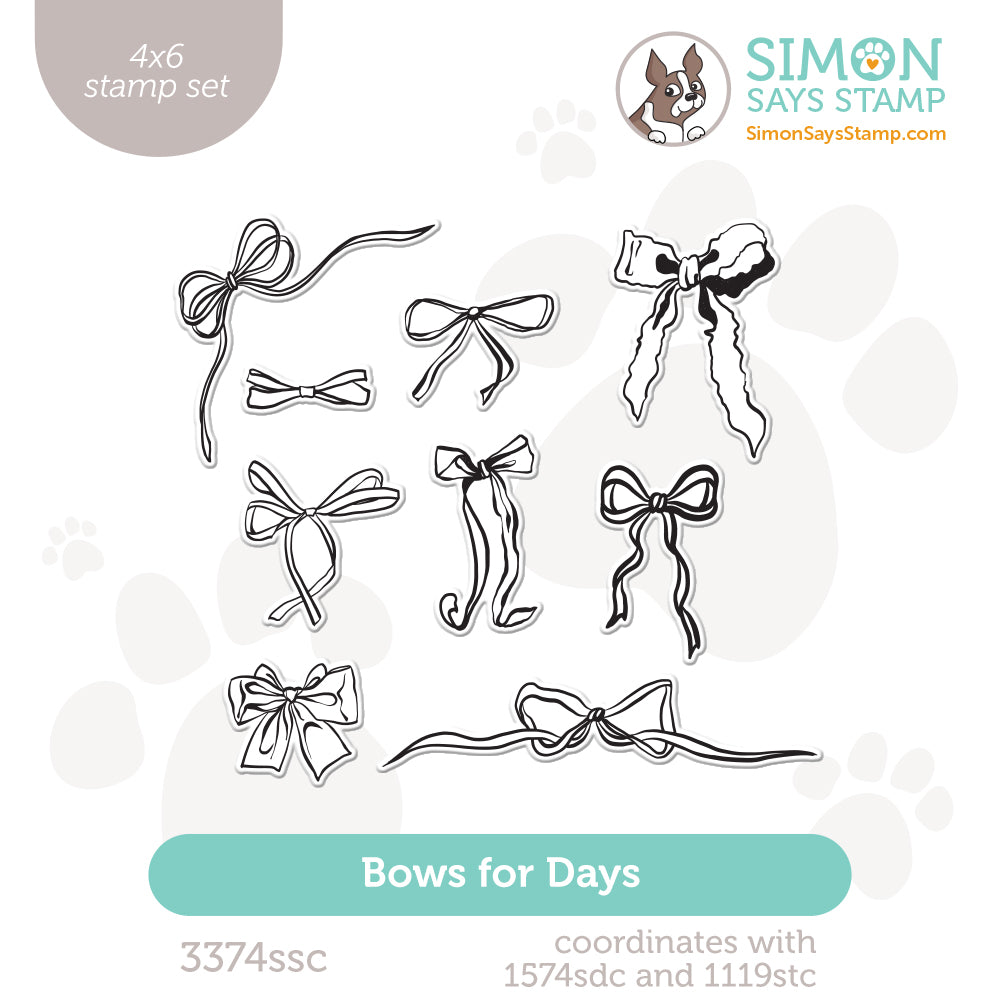Simon Says Clear Stamps Bows for Days 3374ssc In My Heart