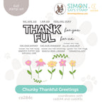 CZ Design Clear Stamps Chunky Thankful Greetings cz284c