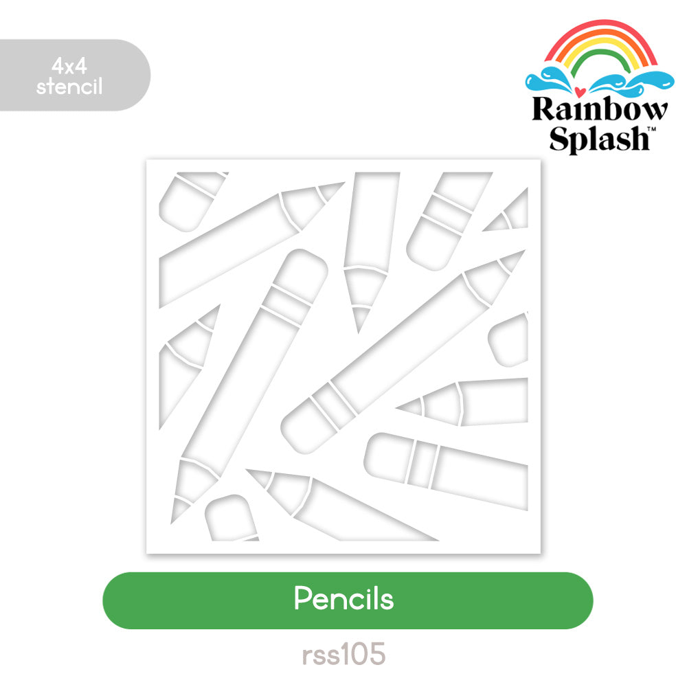 Rainbow Splash Stencil Pencils rss105