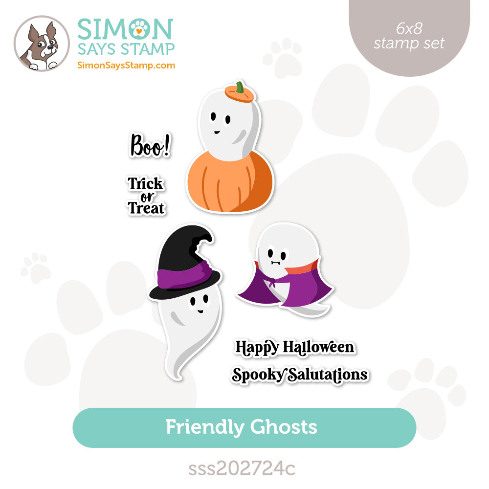 Simon Says Clear Stamps Friendly Ghosts sss202724c