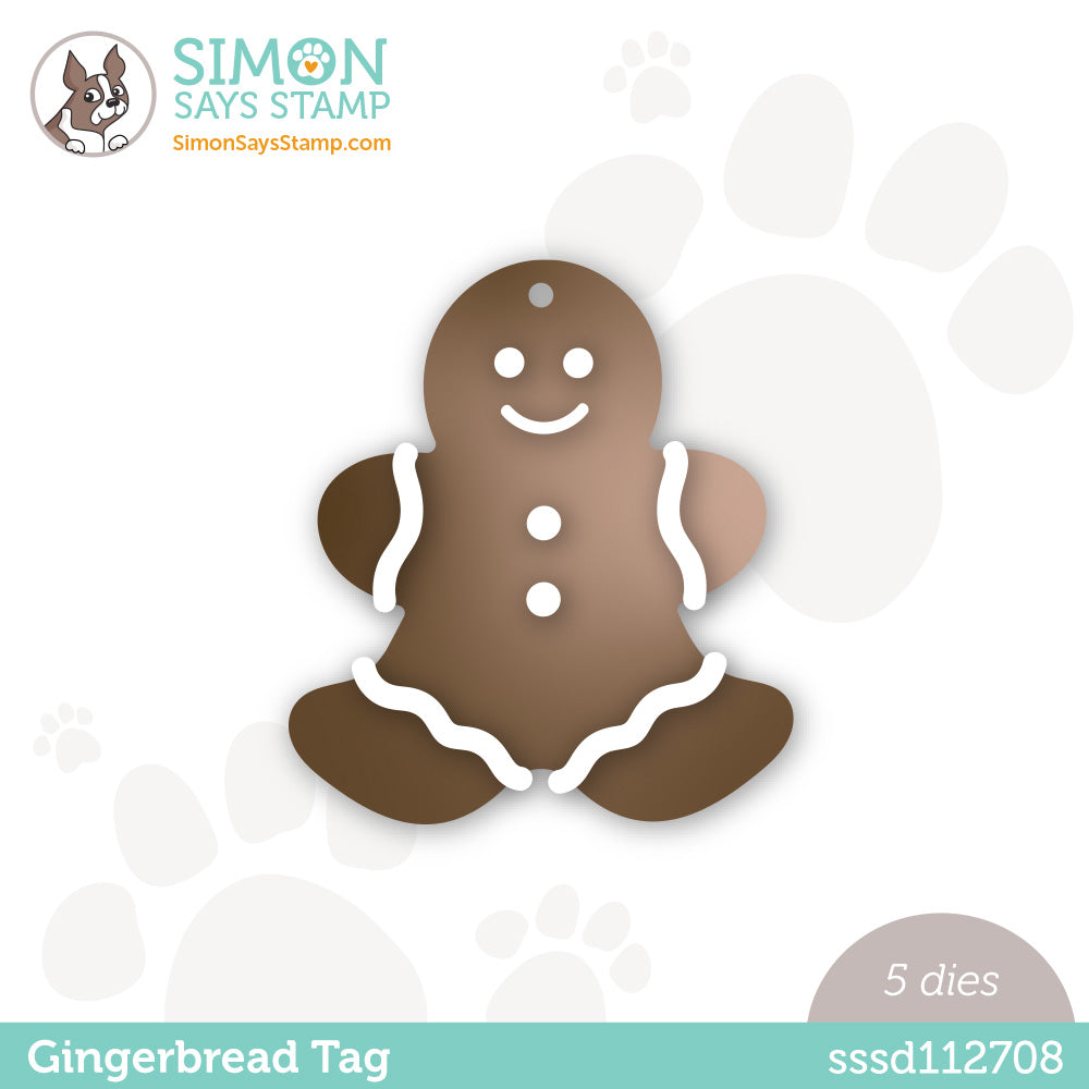 Simon Says Stamp GINGERBREAD TAG Wafer Dies sssd112708