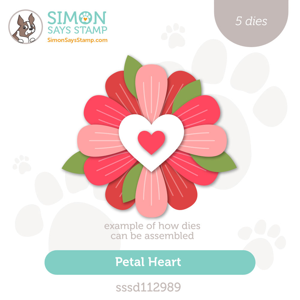 Simon Says Stamp Petal Heart Wafer Dies sssd112989 Smitten