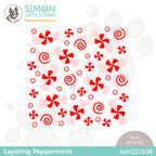Simon Says Stamp Set of 2 Stencils LAYERING PEPPERMINTS ssst221638