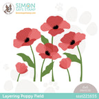 Simon Says Stamp Set of 4 Stencils POPPY FIELD ssst221655 *