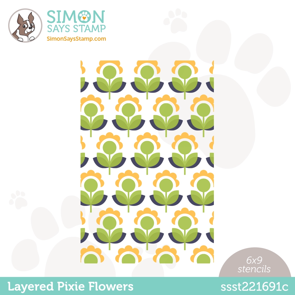 Simon Says Stamp Layered Pixie Flowers Stencil Set Simon Says Stamp Layered Pixie Flowers Stencil Set
