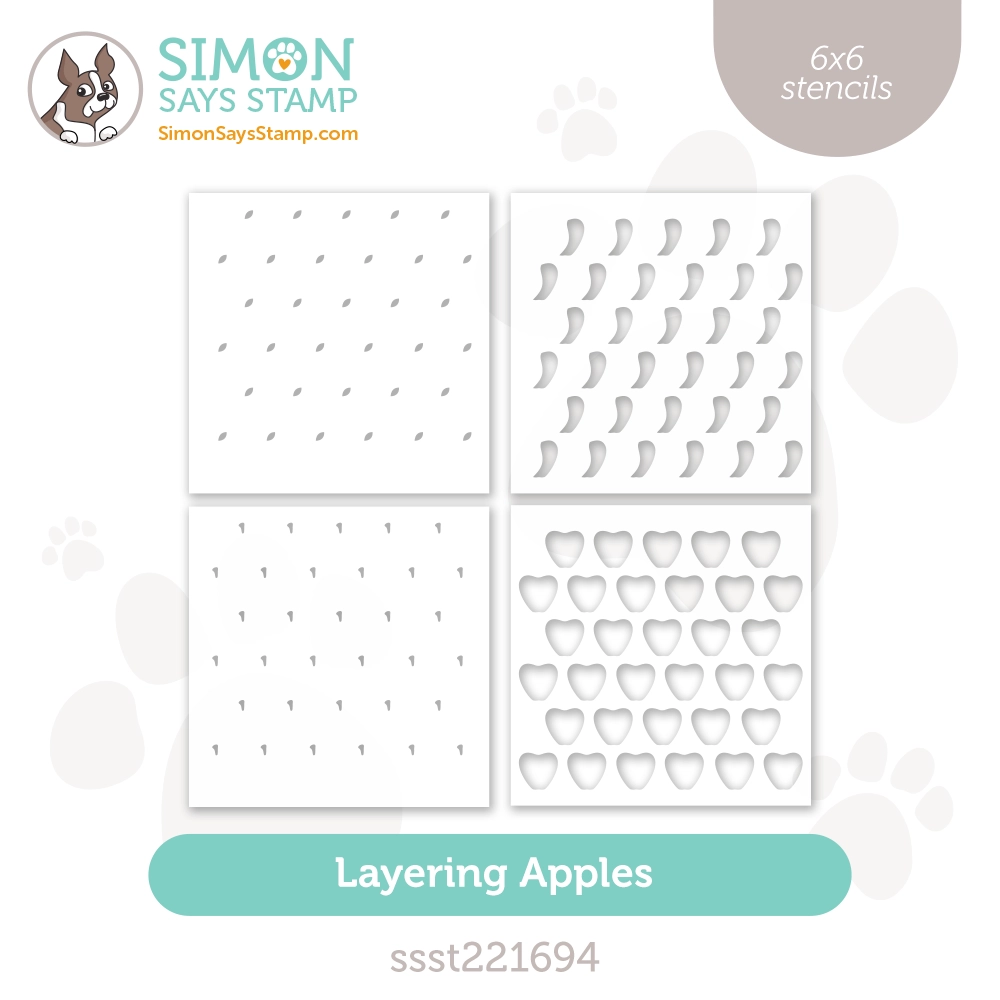 Simon Says Stamp Stencils Layering Apples ssst221694 Just A Note