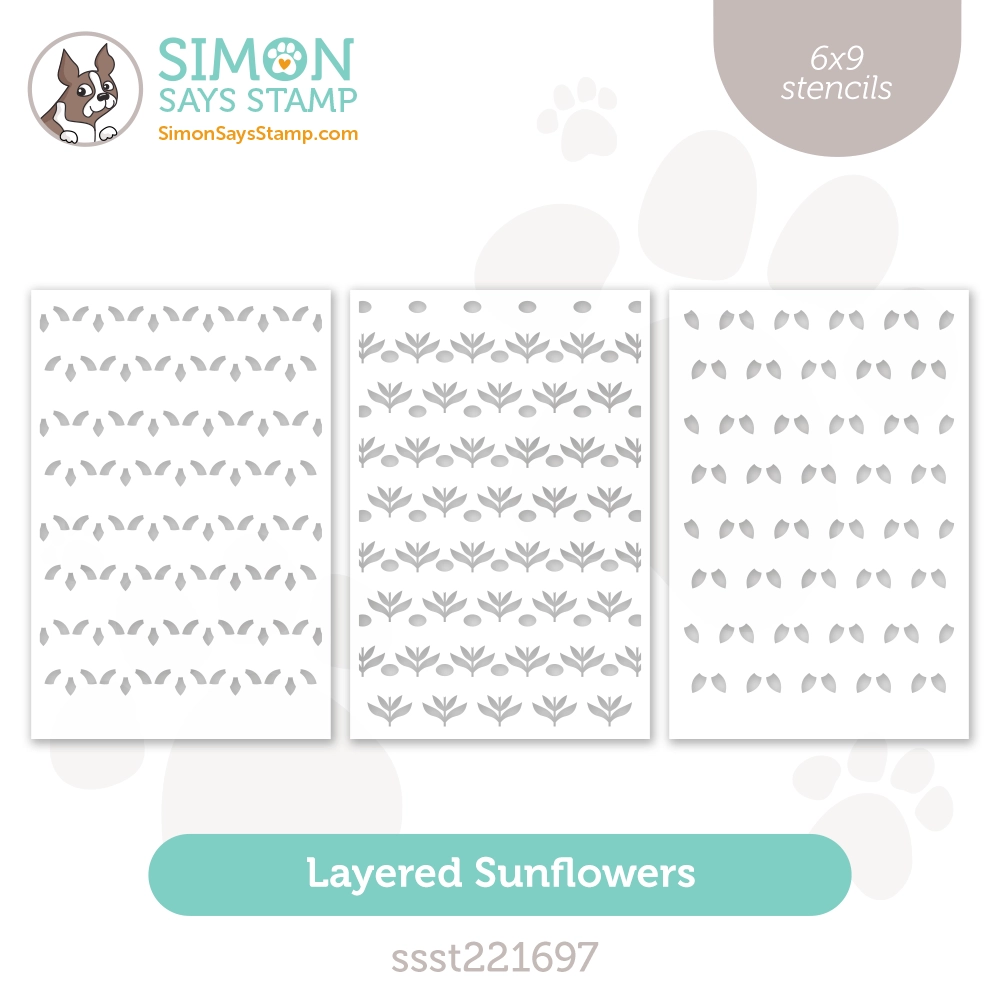 Simon Says Stamp Stencils Layered Sunflowers ssst221697 Just A Note