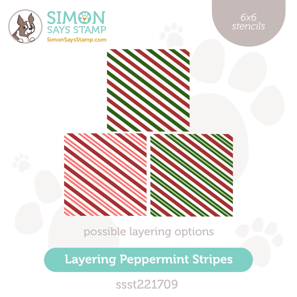 Simon Says Stamp Stencils Layering Peppermint Stripes ssst221709 All The Joy