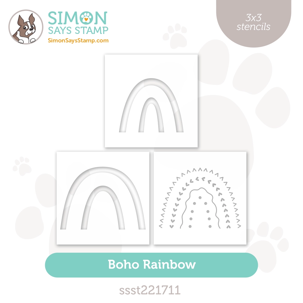 Simon Says Stamp Stencils Boho Rainbow ssst221711